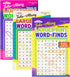Kappa Take Along Large Print Word Finds Puzzle Book - 8" x 5" Digest Size 3 Titles, Word Search Find Words Books for Adults Teens, Training Learning with Game, 3-Pack