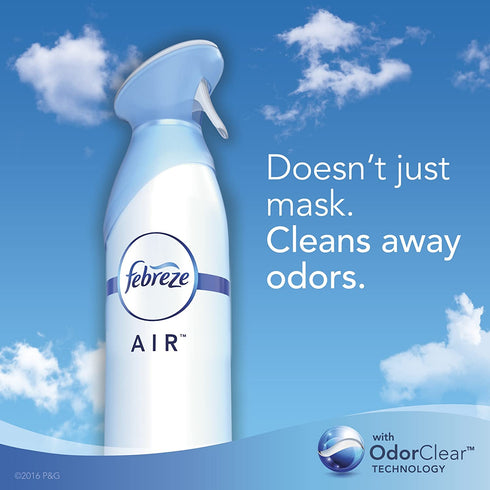 Febreze Air Freshener and Odor Eliminator Spray, Linen & Sky and Hawaiian Aloha Scents, 8.8oz (Pack of 4)