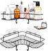 ASHINER Corner Shower Caddy, Bathroom Organizer Shelf Rust Proof Bathtub Storage Basket Accessories - No Drilling Shampoo Holder with Soap Holder Rack and Adhesive Hooks - 3 Pack, Black