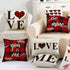 AVOIN Valentine's Day Saying Buffalo Plaid Throw Pillow Cover, 18 x 18 Inch Holiday Anniversary Wedding Cushion Case for Sofa Couch Set of 4