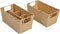 SLPR Woven Wicker Storage Baskets with Compartments (Set of 2) | Rustic Farmhouse Woven Baskets for Kitchen