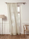 Solino Home Linen Sheer Curtains 52 x 54 Inch Light Natural Rod Pocket Window Panel, 100% Pure Natural Fabric Curtain, Handcrafted from European Flax
