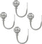 KAMANINA Decorative Curtain Drapery Holdbacks, Netted Texture Finials, Antique Silver(2 Pair/4 Pack)