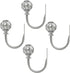 KAMANINA Decorative Curtain Drapery Holdbacks, Netted Texture Finials, Antique Silver(2 Pair/4 Pack)