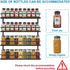 4 Tier Hanging Spice Racks for Wall Mount/Cabinet Pantry Door,Farmhouse Style Seasoning Organizer For Your Kitchen,Black