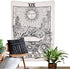 BLEUM CADE Tarot Tapestry The Moon The Star The Sun Tapestry Medieval Europe Divination Tapestry Wall Hanging Tapestries Mysterious Wall Tapestry for Home Decor (59×82 Inches, The Sun)