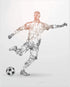 Soccer Geometric Wall Art Prints - Particle Silhouette Set of 4 (8x10) Poster Photos - Man Cave- Bedroom Decor