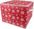 DII Holiday Storage Collection Zippered with Dividers, Ornament; Large, 16x16x13, Snowflake
