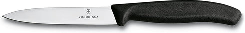 Victorinox 4-Inch Swiss Classic Paring Knife with Straight Blade, Spear Point, Black