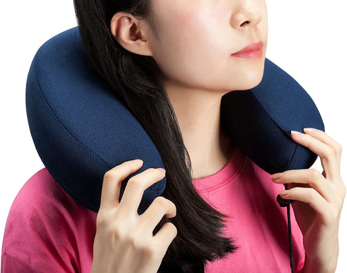 Bolan Pack of 2 Memory Foam Travel Pillows, Compact, Foldable, U-Shaped Pillows, Fits Into its Own Attached Small Bag for Planes, Trains and Automobiles.