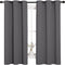 NICETOWN Thermal Insulated Grommet Blackout Curtains for Bedroom (2 Panels, W42 x L63 -Inch, Grey)