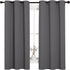 NICETOWN Thermal Insulated Grommet Blackout Curtains for Bedroom (2 Panels, W42 x L63 -Inch, Grey)