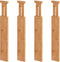 Bamboo Drawer Dividers, 13" -16.5", Kitchen Adjustable Drawer Organizers, Expandable Spring Loaded Drawer Divider for Home, Office, Dressers