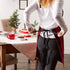 DII Buffalo Check Kitchen Collection, Classic Farmhouse Chef Apron, One Size, Red & Black