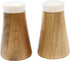 Tablecraft Salt & Pepper Shakers, 2.5 x 2.5 x 4.125, Marble/Acacia