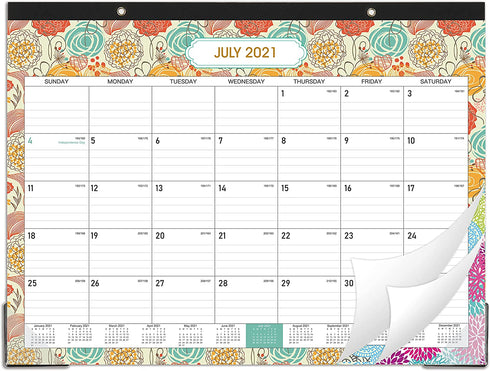 Desk Calendar 2022 - Large Desk Calendar 22" x 17" ,18 Month Wall Calendar, July 2021 - December 2022, Monthly Calendar with Large Ruled Blocks, Thick Paper with Corner Protectors, Best Desk Calendar for Organizing