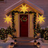 Paper Star Lantern, 8 Mode 50 LEDs Firework Fairy String Lights, Light up Hollow Out Star Hanging Decoration for Indoor Outdoor Room Wedding Christmas Party (Classic Style)