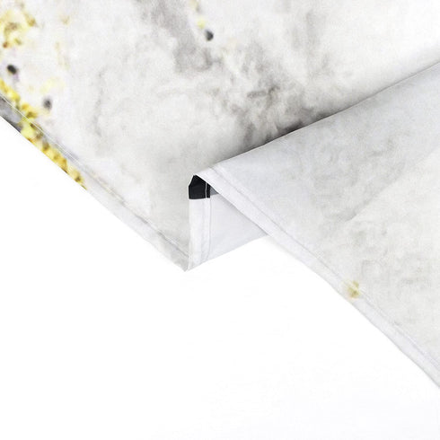 Get Naked Shower Curtain, Black Script Funny Quote with Grey Gold Marble Decorative Bathroom Shower Curtain, Waterproof Polyester Bath Curtain with Hooks, 69x70 inch