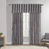 Madison Park Andorra Embroidered Back Tab Fabric Single Window Living Room, Transitional Rod Pocket Light Curtain for Bedroom, 1-Panel Pack, 50 x 95, Grey