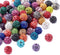 Beadthoven 100pcs 10mm Mixed Color Glass Rhinestone Clay Pave Round Beads, Disco Rhinestone Crystal Shamballa Beads for Jewelry Making (0Round-100pcs#Multi Color)