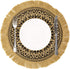 CAPASIN Boho Round Placemats Set of 4 Brown Dining Modern Dinner Braided Beige Table and Fall Circle Runner Kitchen Plate Mats Runners for White Place with Fringe Gold(Brown Tassel A)