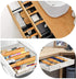 Bamboo Drawer Dividers Organizers Adjustable Expandable Wooden Separators Organization for Kitchen Bedroom Bathroom Dresser 4 Pack (12.5-15.8 inch) by Pipishell