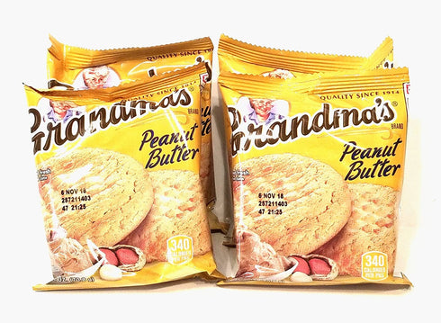 Grandma's Cookies Peanut Butter Flavored 4 Packs (8 Cookies)