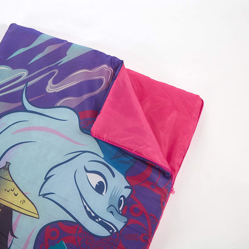 Idea Nuova Disney Raya and The Last Dragon 2 Piece Slumber Set with Sling Bag and Cozy Lightweight Sleeping Bag, 46" L x 26" W, Ages 3+