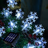 Homeleo Solar Powered Snowflake Lights, Outdoor Christmas Snowflake Decorations, Waterproof String Lights for Trees Ornaments Garden Patio Yard Pathway Decoration(Cold White,30 ft,50 LEDs)