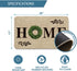 Artoid Mode Home Quote Boxwood Wreath Welcome Decorative Doormat, Daily Holiday Farmhouse Low-Profile Floor Mat Switch Mat for Indoor Outdoor 17 x 29 Inch