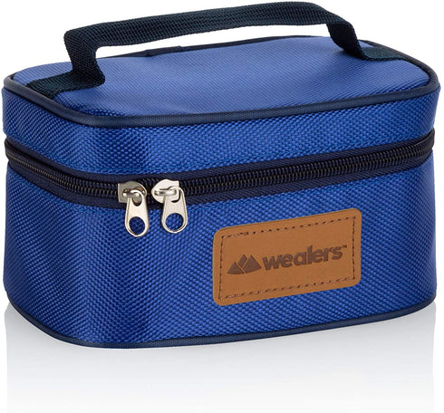 Portable Stainless Steel Spice Shaker Seasoning Dispenser - 6 Pc Set with Rotating Lids and Travel Bag| Spice Jars - Salt and Pepper Shakers - Dry Herb Spice Condiment Dispenser |Camping|Hiking|BBQ