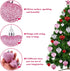 Duufin 45 Pieces Valentine's Day Heart Ornaments Heart Baubles Valentines Heart Decorations Heart Shaped Baubles Hanging Ornaments Decorations for Valentine, Christmas Tree