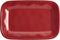 Rachael Ray Cucina Dinnerware 8-Inch x 12-Inch Stoneware Rectangular Platter, Cranberry Red -