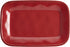 Rachael Ray Cucina Dinnerware 8-Inch x 12-Inch Stoneware Rectangular Platter, Cranberry Red -