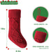 VIBILIA Christmas Stockings, 4 Pack Large Size Christmas Stocking 18 Inches Cable Knitted Stocking Gifts & Decorations for Family Holiday Xmas Party Decor, Ivory White and Burgundy
