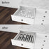 Lavish Home Silverware Organizer 5 Compartment Plastic Flatware, Cutlery and Utensil Drawer Storage for Home or RV with Non-Slip Rubber Liner