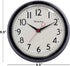 Westclox Black 32042BK 1950's Retro Case Convex Glass Clock, 9.5-Inch