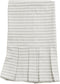 Sweet Water Decor Striped Tea Towel with Ruffle | Large Size 28 x 18 inches | Cream with Grey Decorative Stripes | Bathroom, Kitchen, Dish, or Baby Towel (Grey)