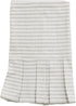 Sweet Water Decor Striped Tea Towel with Ruffle | Large Size 28 x 18 inches | Cream with Grey Decorative Stripes | Bathroom, Kitchen, Dish, or Baby Towel (Grey)