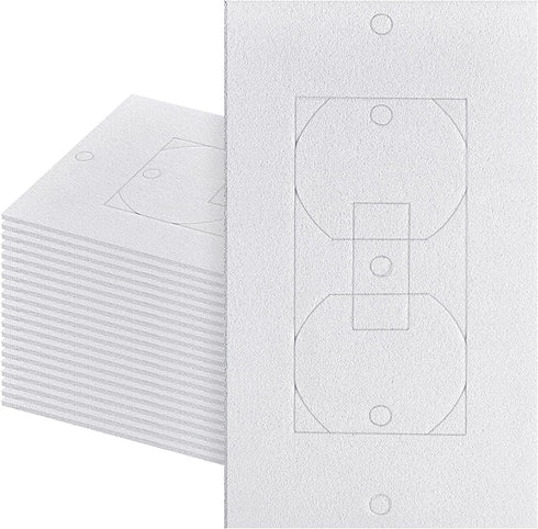 Wall Plate Insulation Gasket Outlet Insulation Gasket Light Switch Insulation Electrical Outlet Covers Draft Stopper Foam Gaskets Electric Outlet Insulators (White,100 Pieces)