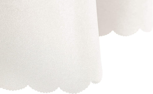 RUIBAO HOME Round Table Cloth Waterproof Oil Proof Wrinkle Resistant Washable Polyester Tablecloth for Dining Table Kitchen 90 inch Titanium White?90IN? Titanium White?