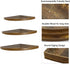WIFTREY Wall Mount Floating Corner Shelves Set of 3, Hanging Rustic Wall Storage Shelf Decor for Bedroom, Living Room, Bathroom, Kitchen