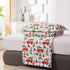 Kids Quilts Set King Size, Boy Tree Bedding Lightweight Reversible Red Bus Cartoon Bedspread Coverlet Gift Teens Child Holiday Decor (Red White, King)