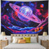 Galaxy Tapestry Trippy Planet Tapestry Psychedelic Mountain Wall Tapestry Space Tapestry Starry Sky Tapestry Forest Tree Tapestry Wall Hanging for Home Decor(78.7"x59.1")