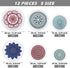 12 Pieces Reusable Bowl Covers Elastic Food Covers Fabric Bowl Covers with 5 Sizes Rustic Cloth Stretchy Dish Covers Washable Food Cover for Bread Proofing Kitchen Container (Mandala Style)
