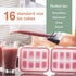 Ice Topper Plus Ice Cube Tray with 2 Attached Lids - Easy Release Ice Cube Molds, 16 Cubes per Tray, Stackable & Dishwasher Safe, 100% Food Grade Silicone, BPA Free & Recyclable