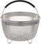 Aozita Steamer Basket for Instant Pot Accessories 3 Qt Only- Stainless Steel Steam Insert with Premium Handle for 3 Quart Pressure Cookers - Vegetables, Eggs, Meats, etc