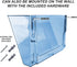 Acrimet 3 Pockets Wall Mount File Holder Organizer Letter Size, Clear Blue Color (Hangers Included)