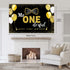 Boys 1st Birthday Mr. Onederful Party Decoration Photography Backdrop Boy Toddler Little Man First Birthday Cake Table Decor Banner(Black)