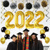 Gold 2022 Balloons Numbers Set - 40 Inch, Pompoms and Hanging Swirls | Black and Gold Graduation Decorations 2022 | Graduation Party Decorations 2022 | Class of 2022 Decorations, Graduation Balloons